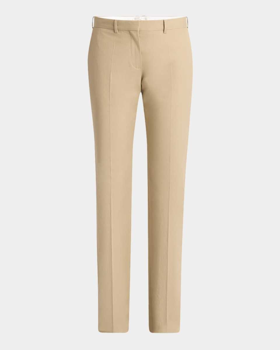 Selvie Straight-Leg Crepe Pants